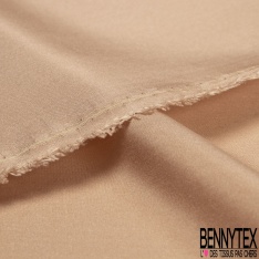 Pongé de soie haute couture uni chamois