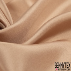 Pongé de soie haute couture uni chamois