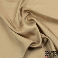 Twill de soie viscose uni taupe foncé