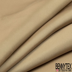 Twill de soie viscose uni taupe foncé