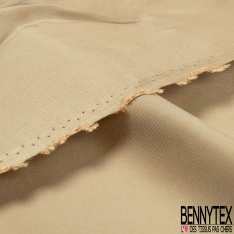 Twill de soie viscose uni taupe foncé