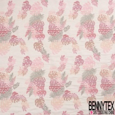 Jacquard coton polyester natté imprimé doucet sapin noir