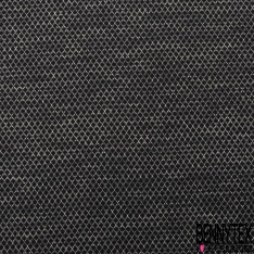 Milano jacquard viscose motif floral ton sur ton noir