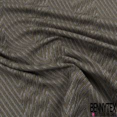Jacquard coton polyester motif amérindien noir bordeaux blanc cassé