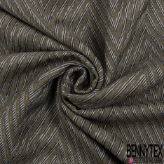 Jacquard coton polyester motif amérindien noir bordeaux blanc cassé