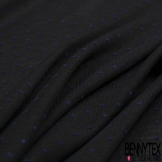 Jersey polyester fin flammé noir motif plumetis projection velours lie de vin