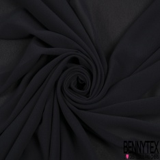 Crêpe georgette soie uni noir