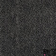Dentelle guipure fixe losange géométrique ton sur ton noir