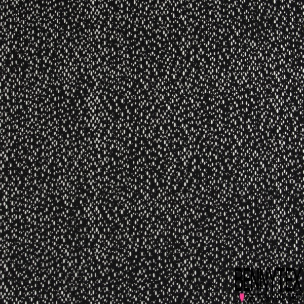 Dentelle guipure fixe losange géométrique ton sur ton noir