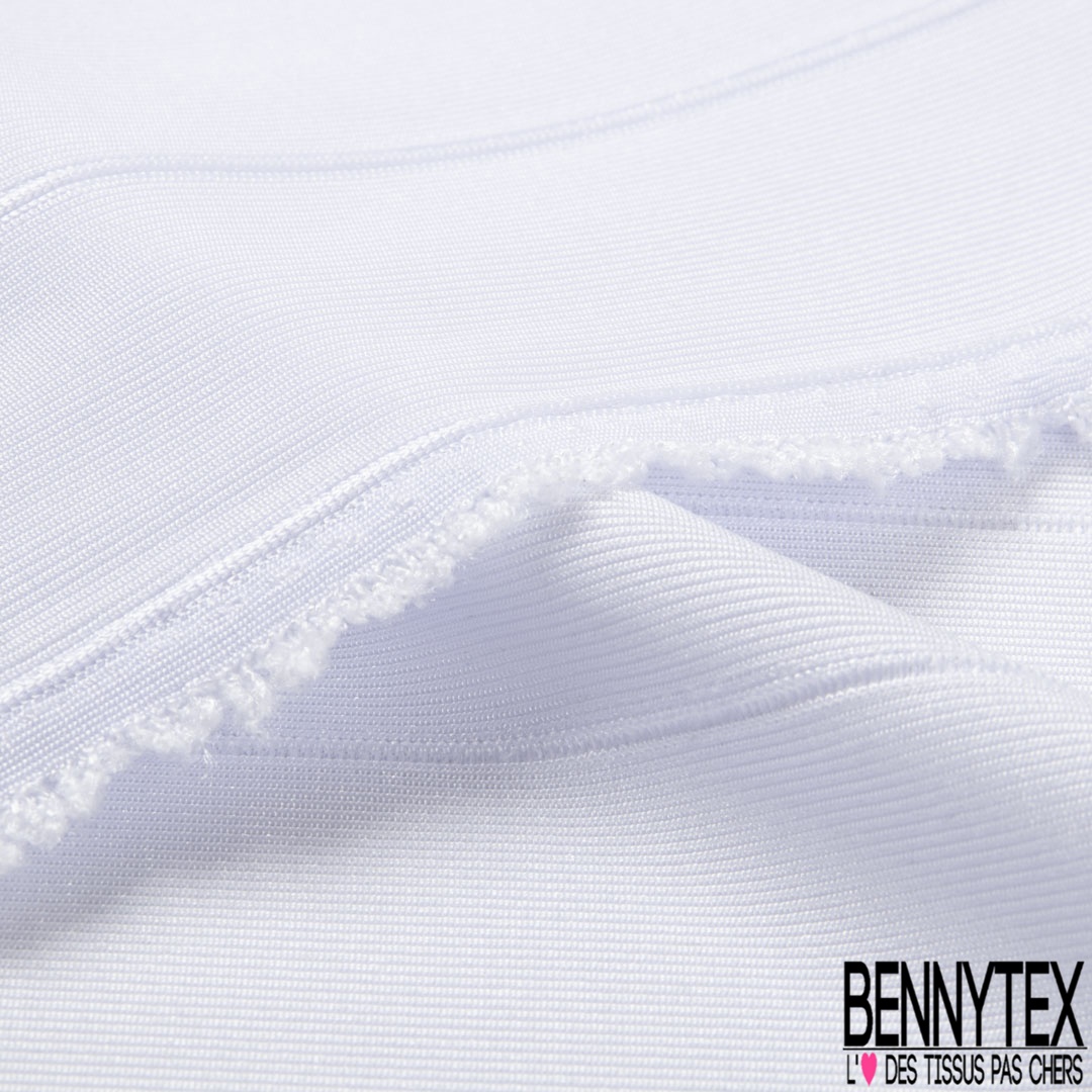 Coupon 3m maille côtelé blanc optique