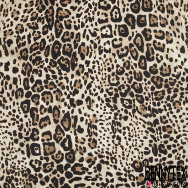 Satinette polyester motif peau de bête oslo