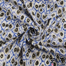 Crêpe polyester imprimé léopard