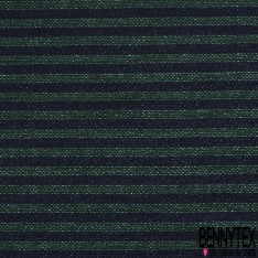 Brocart tissé motif rayure horizontale noir lurex noir cerise lurex rouge
