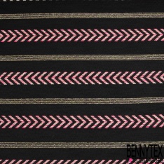 Brocart tissé motif rayure horizontale marine lurex marine vert lurex vert