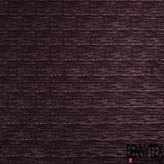 Brocart tissé treillis noir fond sauge lurex multicolore