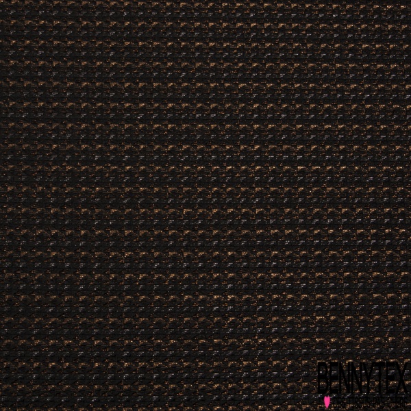 Brocart tissé strie horizontale noir violet lurex violet