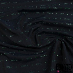 Jacquard polyester motif triangle lurex or fond fantaisie noir