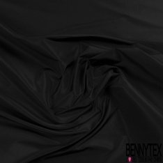 Taffetas polyester de luxe noir profond