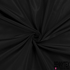 Taffetas polyester de luxe noir profond