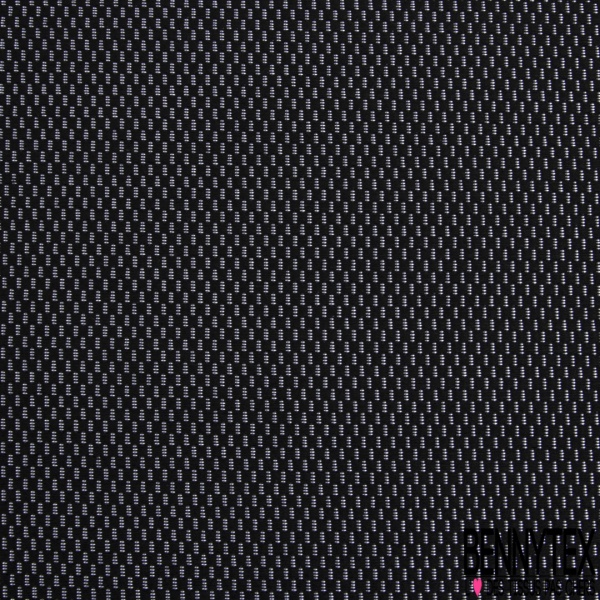 Jacquard imprimé petit motif géométrique noir blanc lurex argent clair