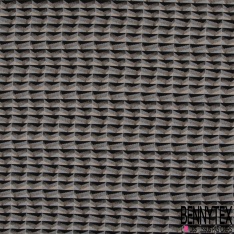 Jacquard coton fin motif géométrique ton lavande rose noir beige orange