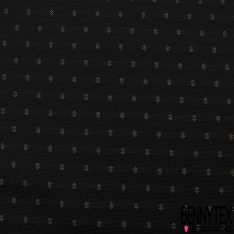 Jacquard fin imprimé géométrique noir lurex or