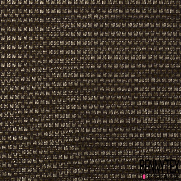 Jacquard imprimé rayure horizontale or clair beige petite laize