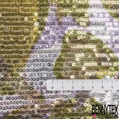 Résille élasthanne imprimé digital floral sequin imprimé