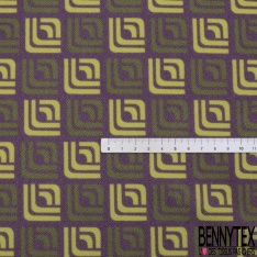 Crêpe jersey polyester élasthanne imprimé géométrie picturale géométrique