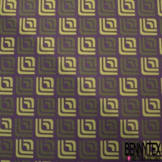 Crêpe jersey polyester élasthanne imprimé géométrie picturale géométrique