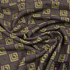 Crêpe jersey polyester élasthanne imprimé géométrie picturale géométrique