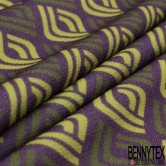 Crêpe jersey polyester élasthanne imprimé géométrie picturale géométrique