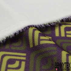 Crêpe jersey polyester élasthanne imprimé géométrie picturale géométrique