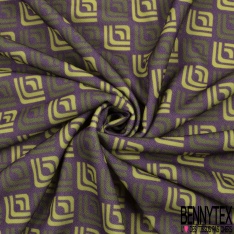 Crêpe jersey polyester élasthanne imprimé géométrie picturale géométrique