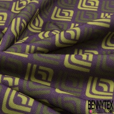 Crêpe jersey polyester élasthanne imprimé géométrie picturale géométrique