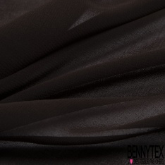 Coupon 3m mousseline georgette uni coquille d'oeuf