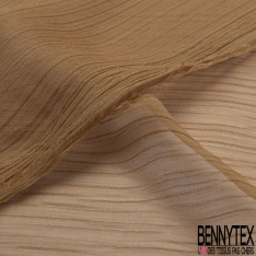 Coupon 3m mousseline crêpon uni marine