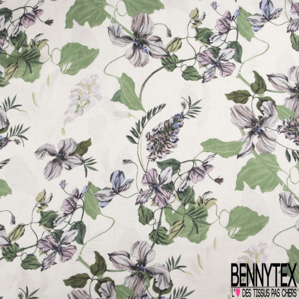 Satin polyester motif zébrure vert Brésil rose fond vert d'eau