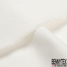 Coupon 3m Satin de coton élasthanne uni blanc cassé