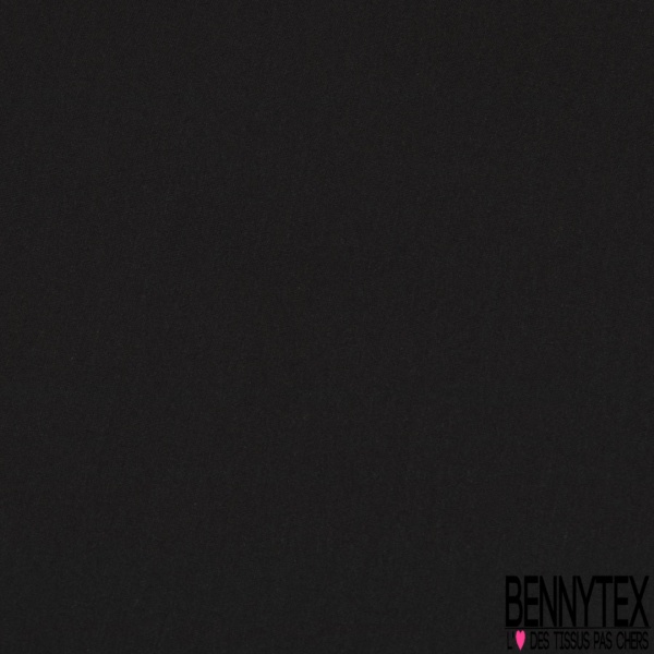 Coupon 3 m Popeline coton polyester élasthanne uni noir d'ivoire