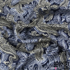 Coupon 3m Fibranne viscose satinée imprimé rayure sergée rouge grenadine