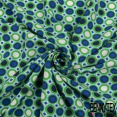 Coupon 3m fibranne viscose élasthanne simple base zèbre imprimé léopard fond écru