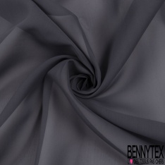 Double organza de soie uni vert subtil