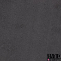 Double organza de soie uni anthracite