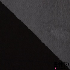 Double organza de soie uni anthracite