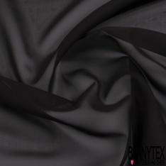 Double organza de soie uni anthracite