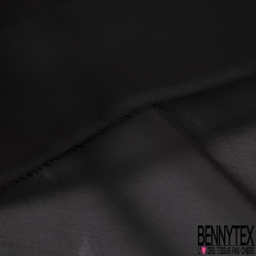 Double organza de soie uni anthracite