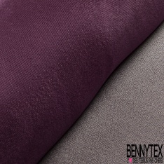 Crêpe viscose fluide lamé viscose orchidée verso argent