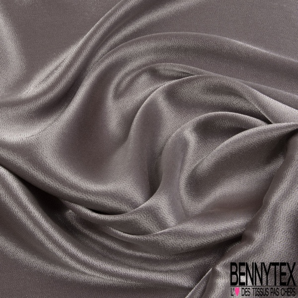 Crêpe viscose fluide lamé viscose orchidée verso argent