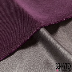 Crêpe viscose fluide lamé viscose orchidée verso argent